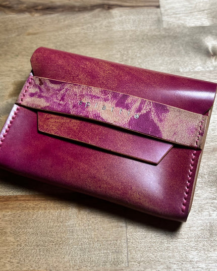 2 slot shell cordovan card/cash holder