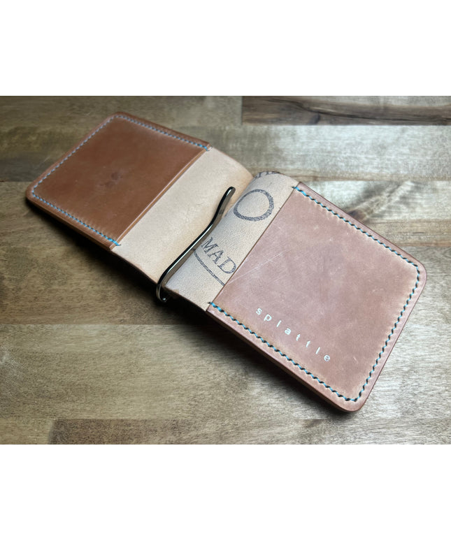 4 slot unglazed shell cordovan money clip