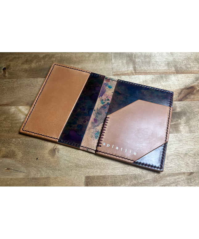 4 slot art shell cordovan card holder
