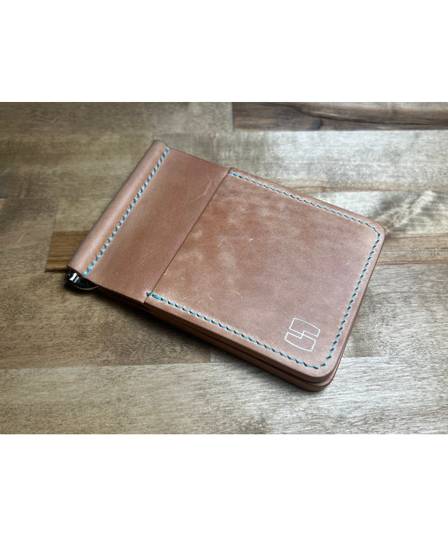 4 slot unglazed shell cordovan money clip