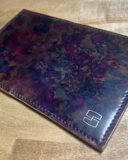 4 slot art shell cordovan card holder