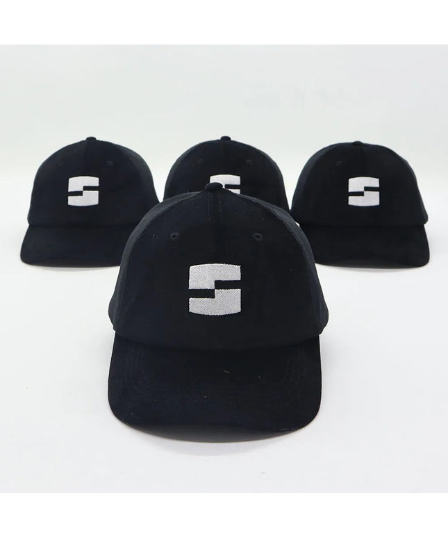 black “splattlestudio” dad hat