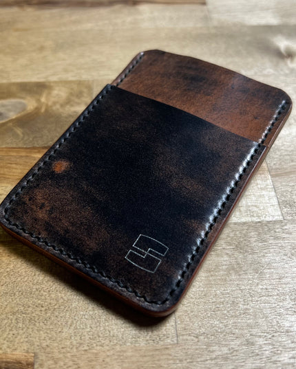 3 slot shell cordovan card holder