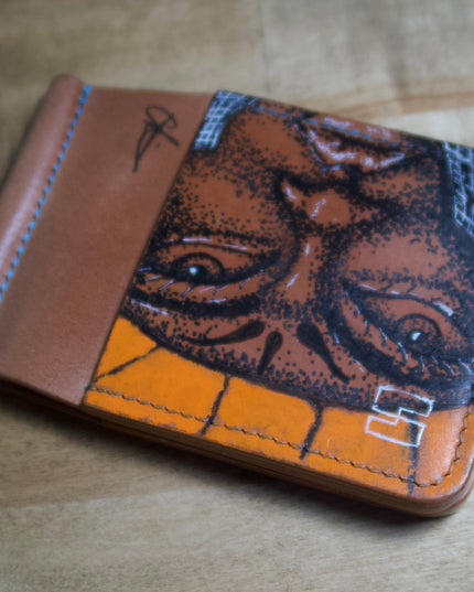 custom 4 slot shell cordovan money clip